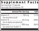 selenium plus douglas labs supplement facts