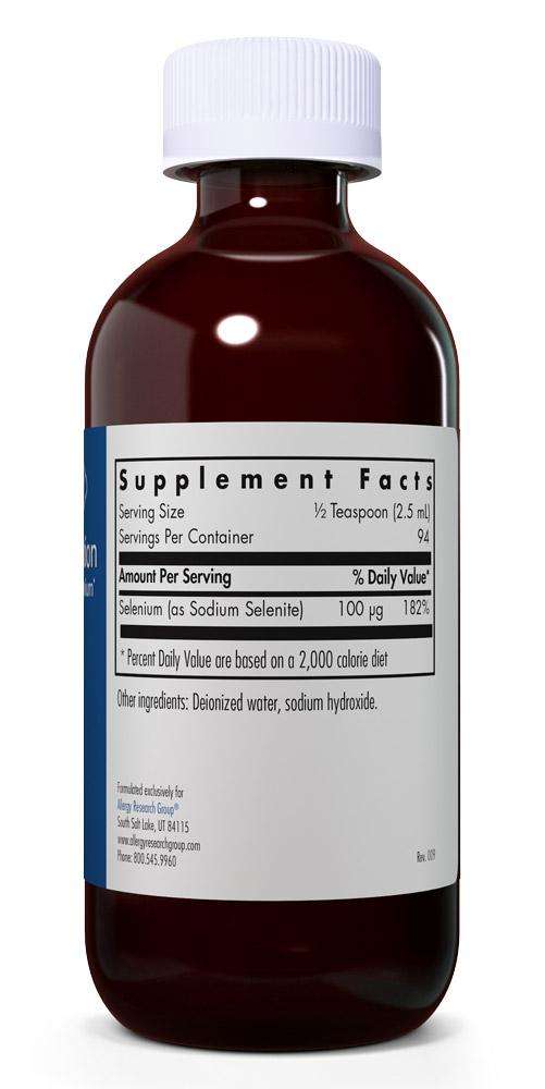 Selenium Solution Allergy Research Group Supplement