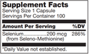 seleno-methionine douglas labs supplement facts