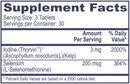 selenometh-iodine professional health products supplement facts