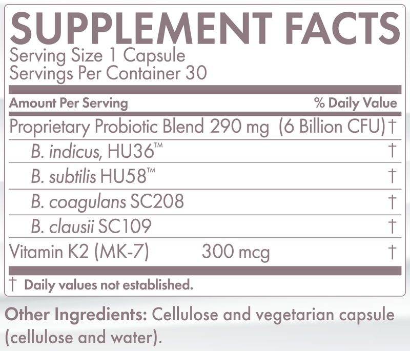 SereneSkin - Microbiome Labs Supplement Facts
