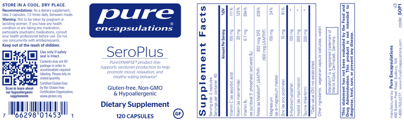 Seroplus (Pure Encapsulations) label