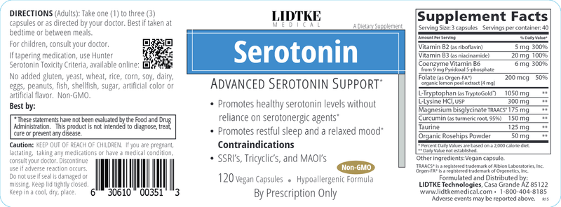 serotonin (lidtke medical) label