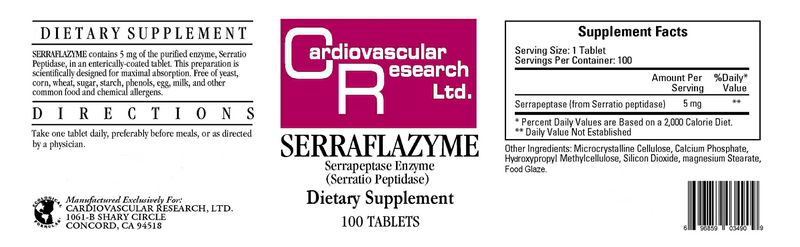 Serraflazyme (Ecological Formulas) Label
