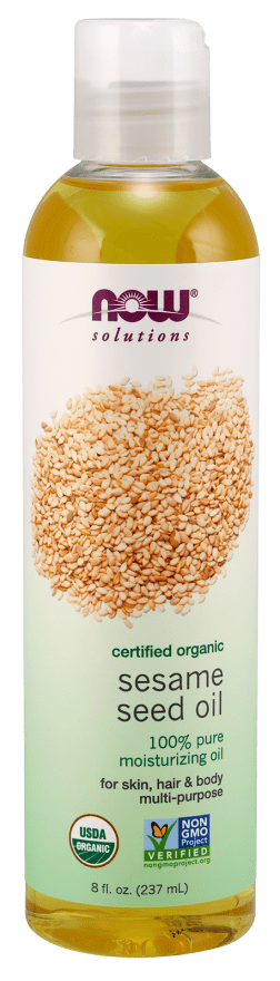 Sesame Seed Oil Organic (NOW) Front