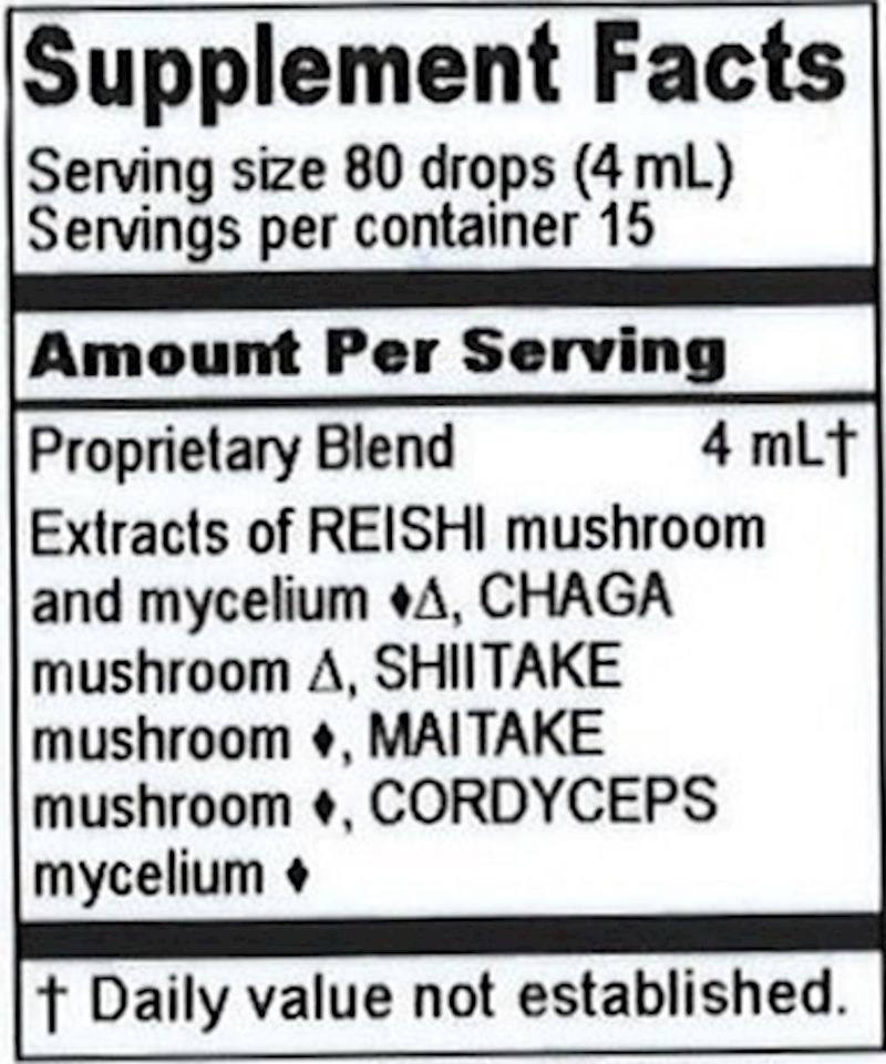 Seven Precious Mushrooms (Herbalist Alchemist) 2oz Supplement Facts