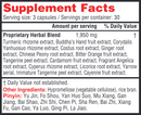shu gan health concerns supplement facts