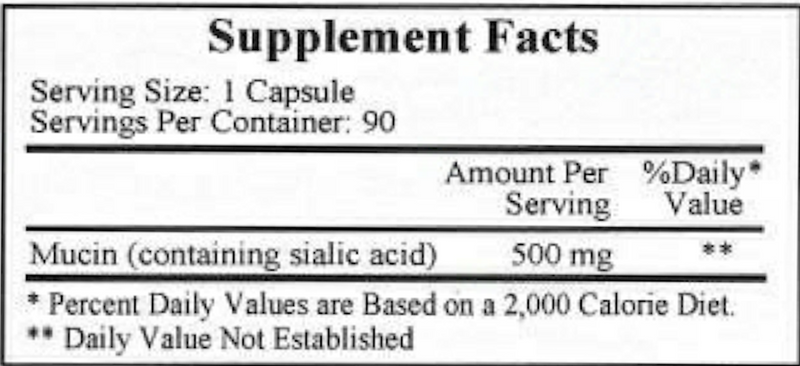 sialex (ecological formulas) supplement facts