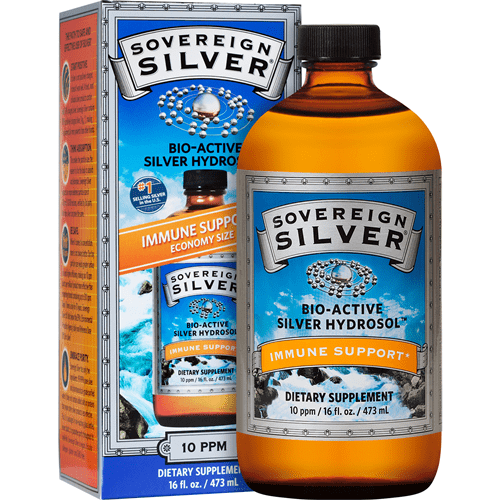 Silver Hydrosol 10 PPM 16oz (Sovereign Silver) Front
