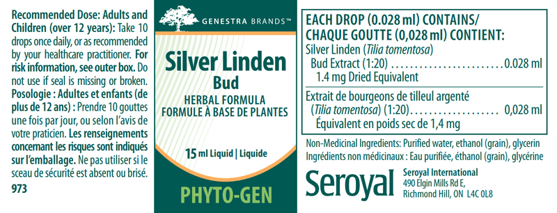 Silver Linden Bud Genestra Label