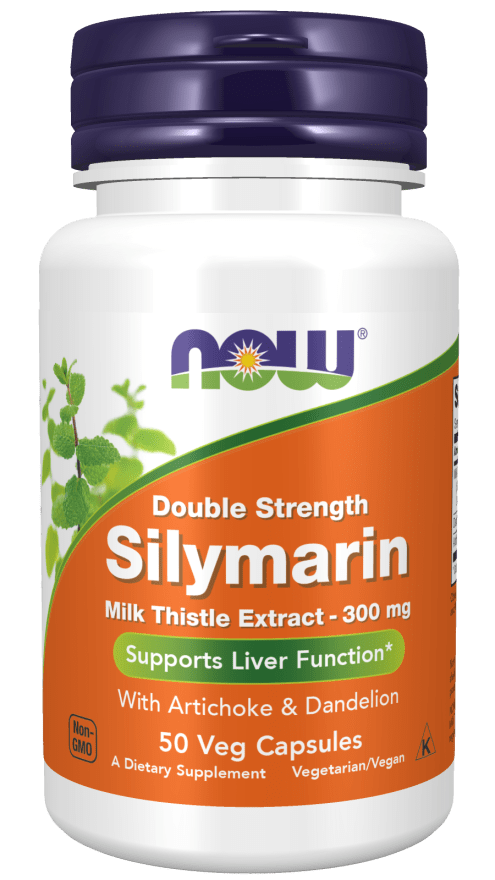 Silymarin 2X 300 mg (NOW) Front