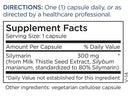 silymarin 300 mg (metabolic maintenance) supplement facts