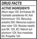 sinus-tone (energetix) drug facts
