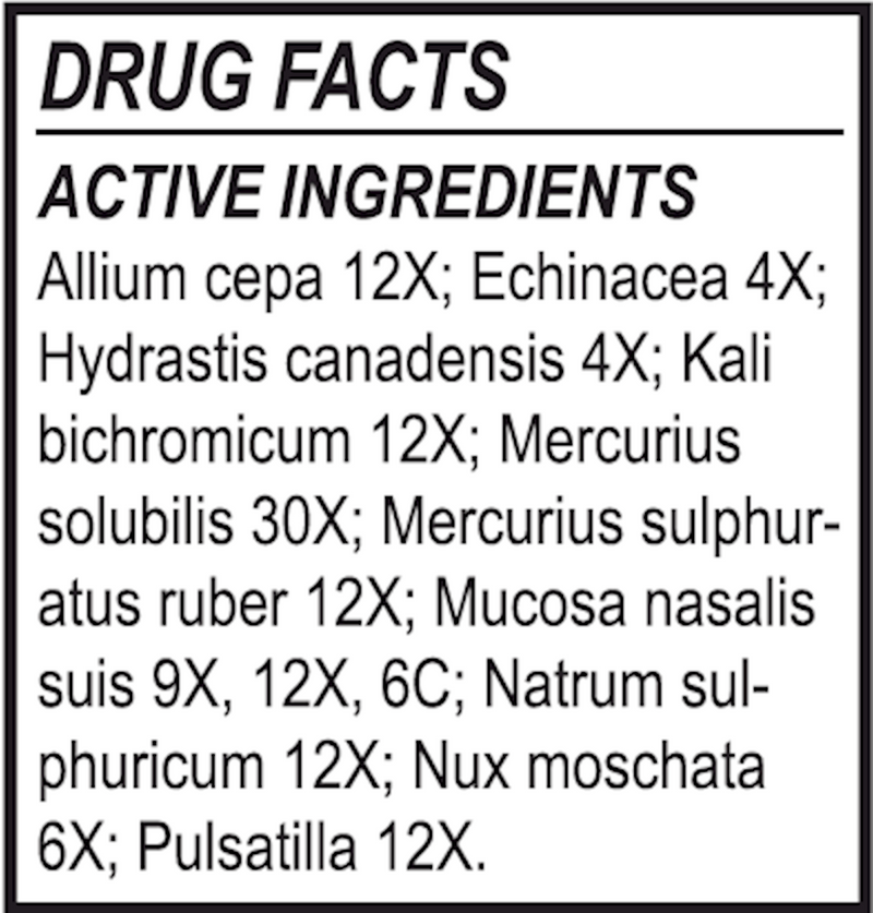Sinus-Tone (Energetix) Drug Facts