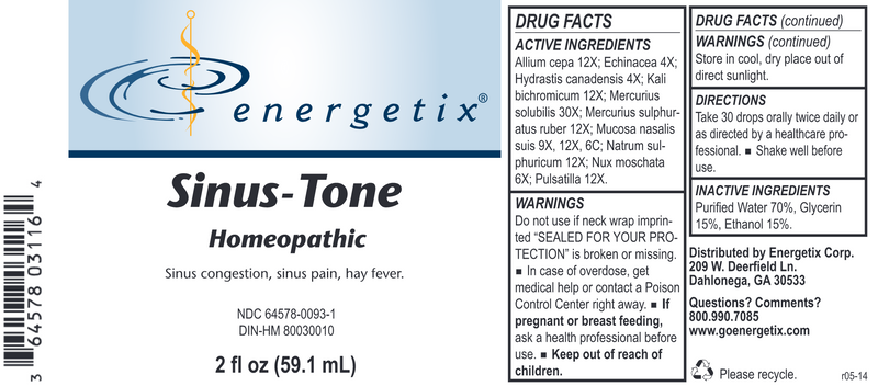 Sinus-Tone (Energetix) Label