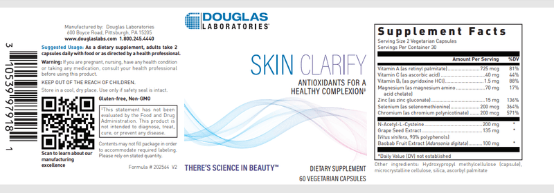 Skin Clarify Douglas Labs Label