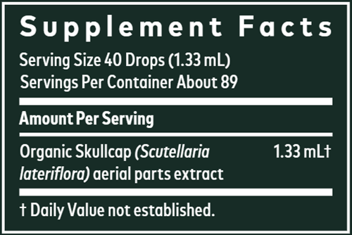Skullcap Herb 4oz (Gaia Organics®) (Gaia Herbs) supplement facts