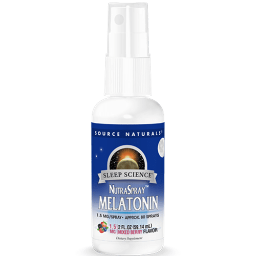 Sleep Science Melatonin NutraSpray Mixed Berry (Source Naturals) Front