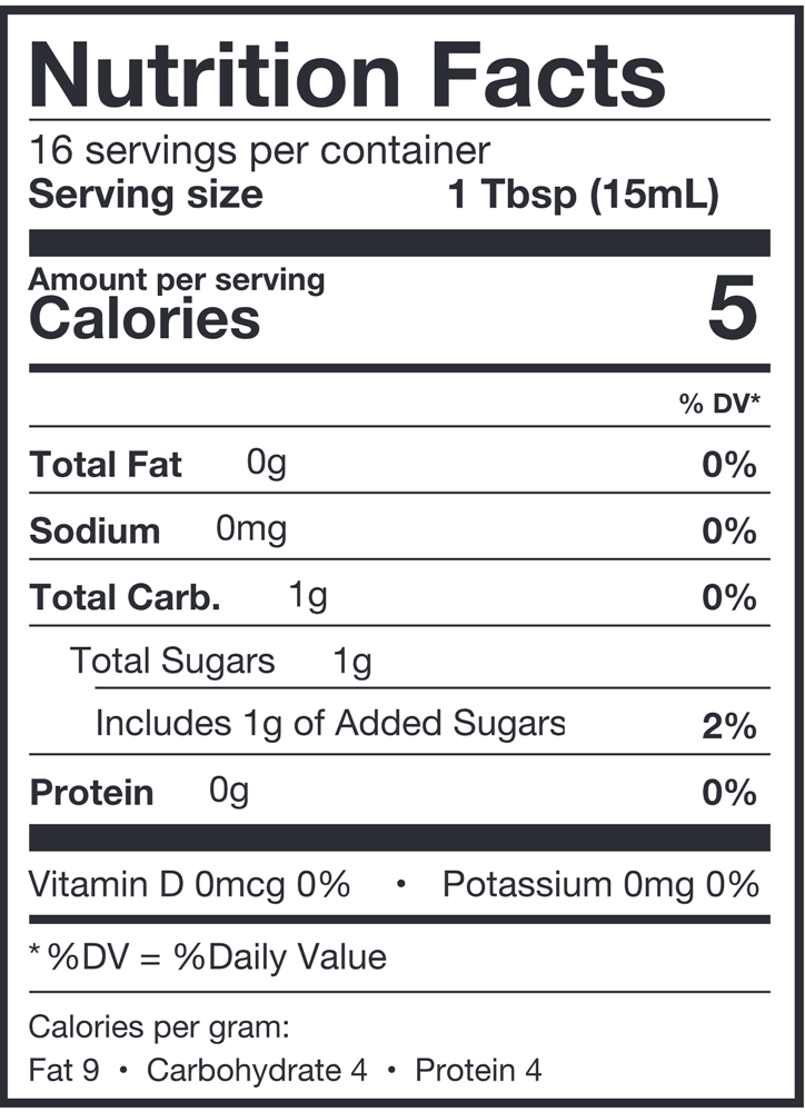 Sleep Blueberry (Fire Brew) Nutrition Facts