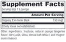 slippery elm tangerine lozenges source naturals supplement facts