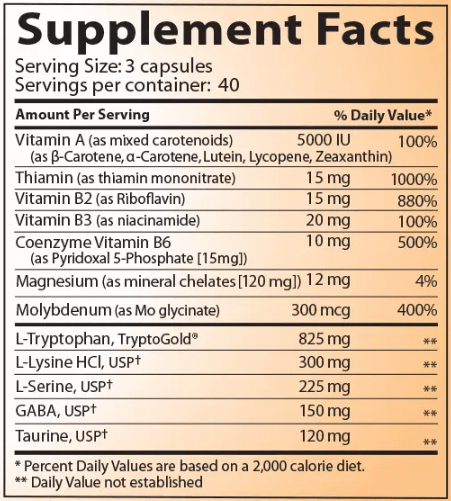 slumber-ez (lidtke) supplement facts