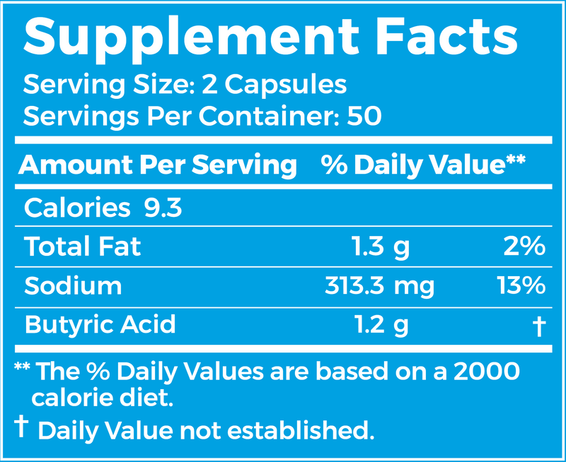Sodium Butyrate (BodyBio) Supplement Facts
