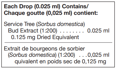 Sorbus Domestica 125 ml (UNDA) ingredients