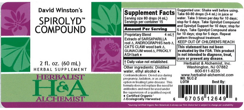 spirolyd compound (herbalist alchemist) label