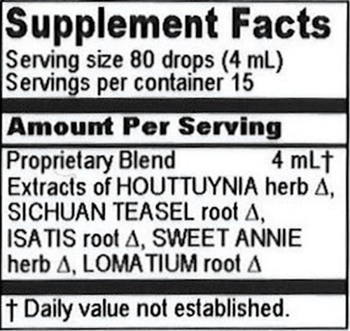 Spirolyd Support (Herbalist Alchemist) 2oz Supplement Facts