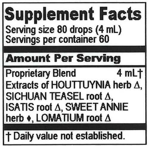 Spirolyd Support (Herbalist Alchemist) 8oz Supplement Facts