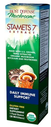 Stamets 7 Extract - Host Defense Mushrooms 1oz Front