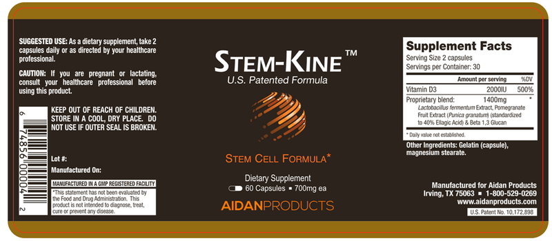 stem-kine (aidan products) label