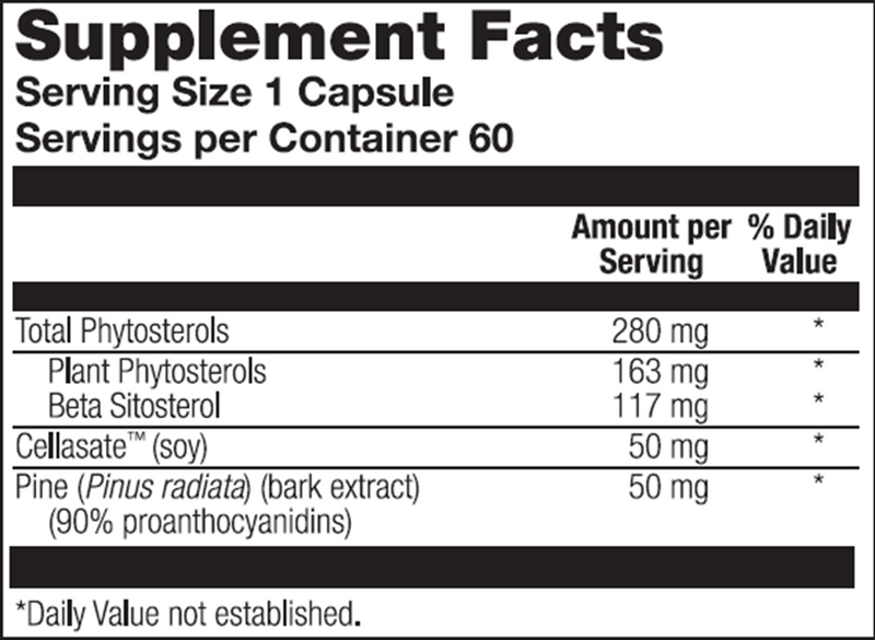 Sterol 117 (Nutra Biogenesis) 60 Caps Supplement Facts