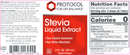 stevia extract liquid (protocol for life balance) label