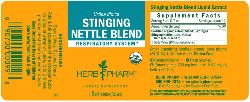 stinging nettle blend herb pharm label