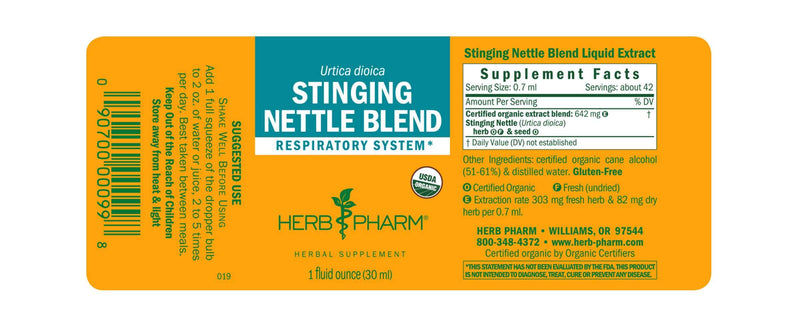 Stinging Nettle Blend label Herb Pharm