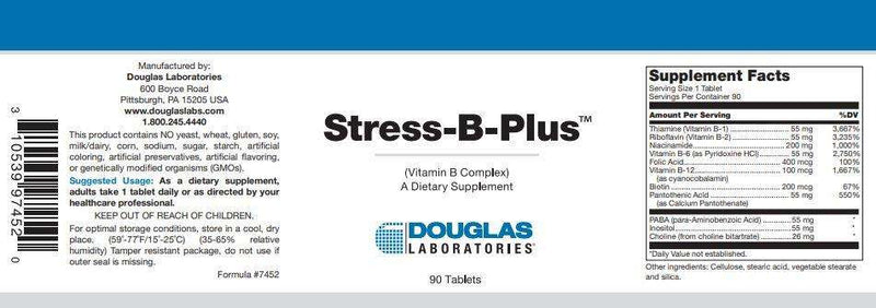Stress-B-Plus Douglas Labs Label