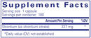 strontium citrate pure encapsulations supplement facts
