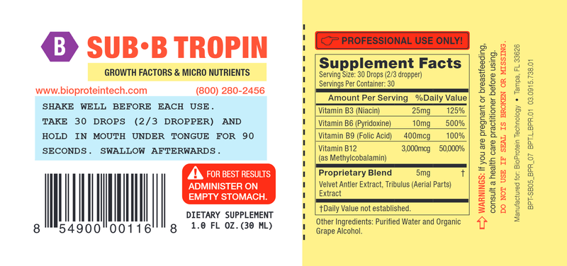 Sub-B Tropin (Bio Protein Technology) Label
