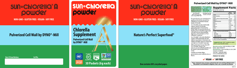Sun Chlorella Powder (Sun Chlorella USA) Label