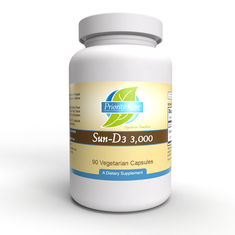 Sun-D3 3,000 IU (Priority One Vitamins) Front