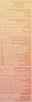sun defense clear zinc spf30 face dermae drug facts