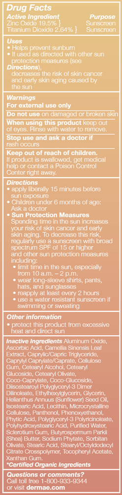 Sun Defense Clear Zinc SPF30 Body DermaE Drug Facts