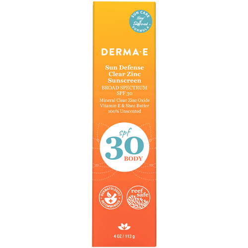 Sun Defense Clear Zinc SPF30 Body DermaE