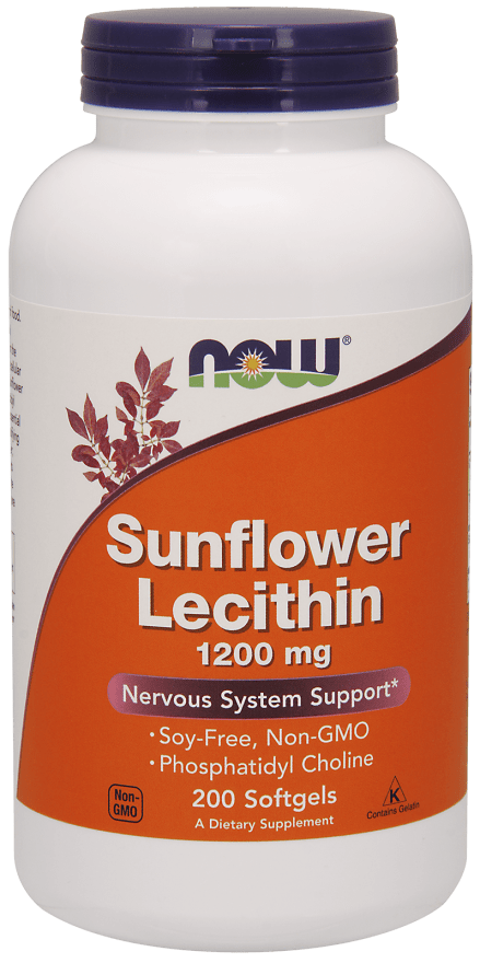 Sunflower Lecithin 1200 mg (NOW) Front