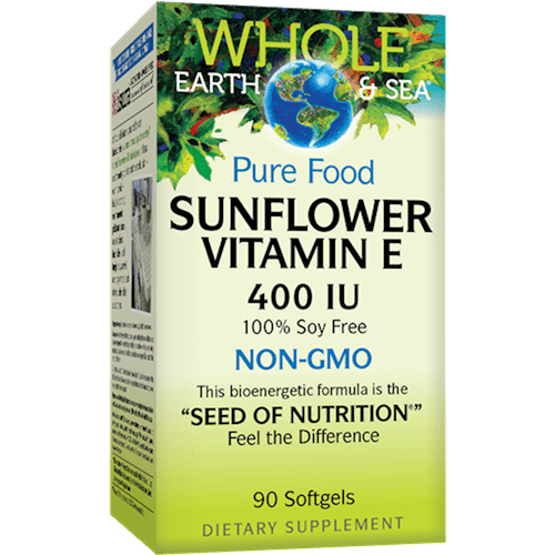 Sunflower Vitamin E 400IU (Whole Earth and Sea Natural Factors) Front