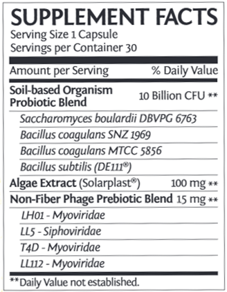 Sunwarrior Soil-Based Probiotics (Sunwarrior) Supplement Facts