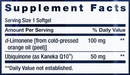 super-absorbable coq10 50 mg (life extension) supplement facts