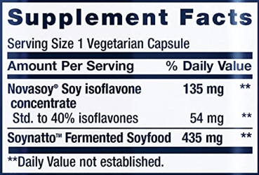 Super Absorbable Soy Isoflavones (Life Extension) Supplement Facts