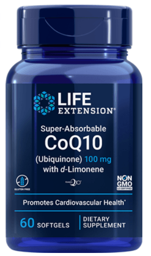 Super-Absorbable CoQ10 (Ubiquinone) with d-Limonene 100 mg (Life Extension) Front